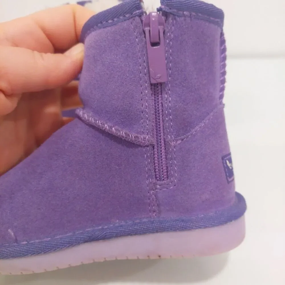 Girls' Koolaburra UGG Toddler Victoria Mini Winter Boots Sz 6 Passion Flower Zip